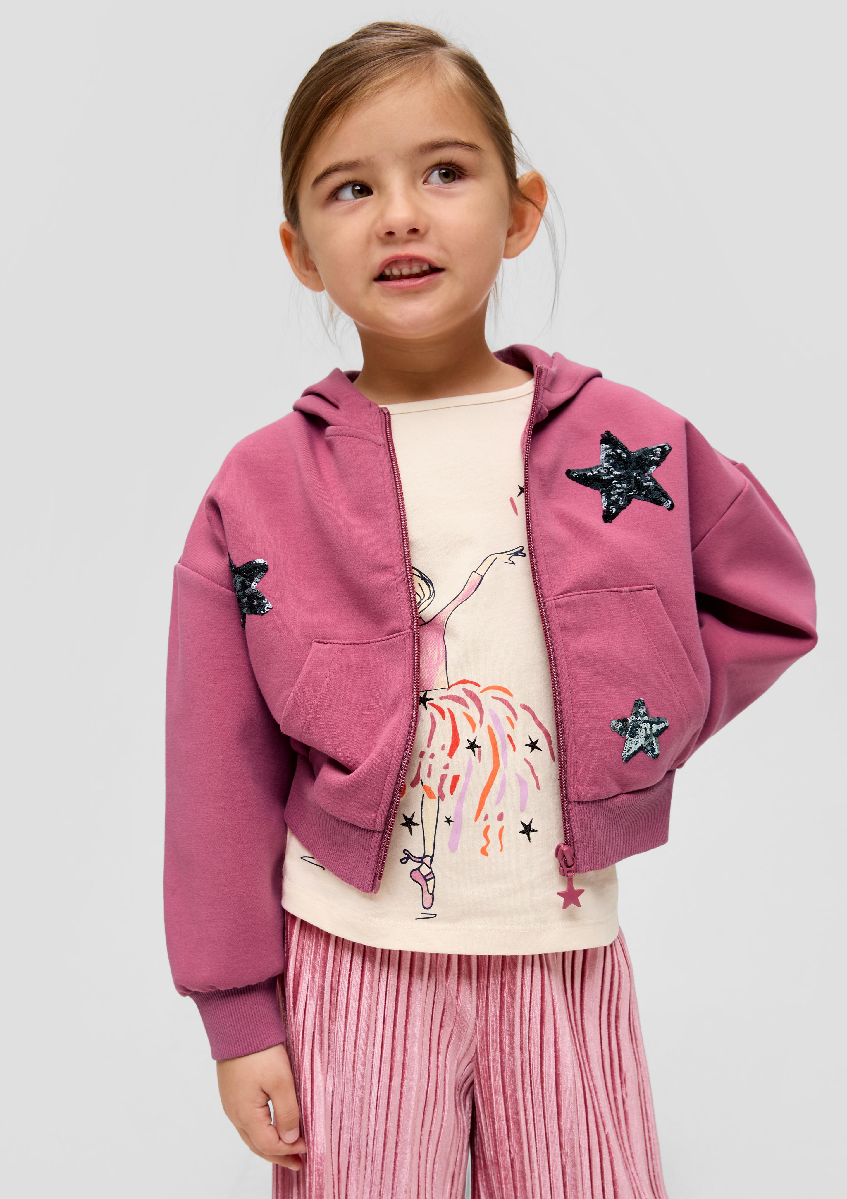 Sweatshirtjacke mit Pailletten  2137361-4592