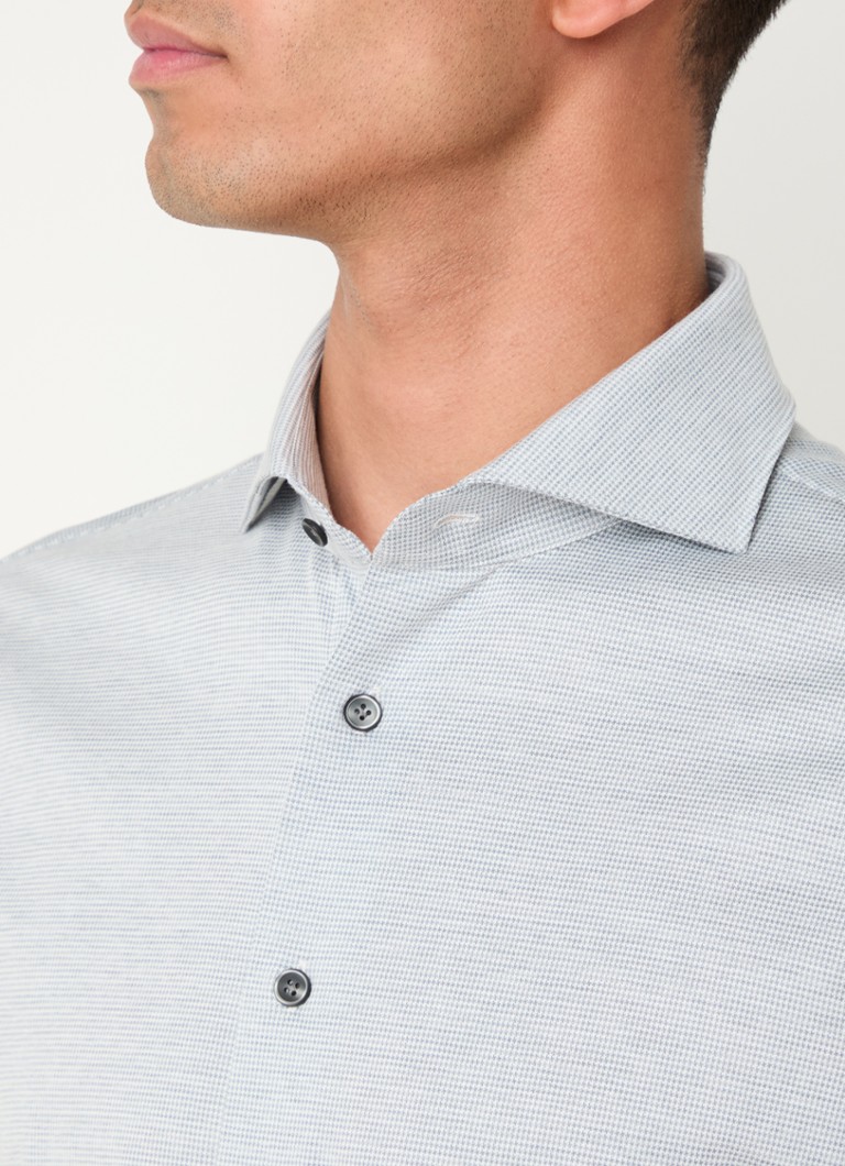 Profuomo Regular fit krekls ar mikrorakstu un necaurspīdīgu šķiedras efektu