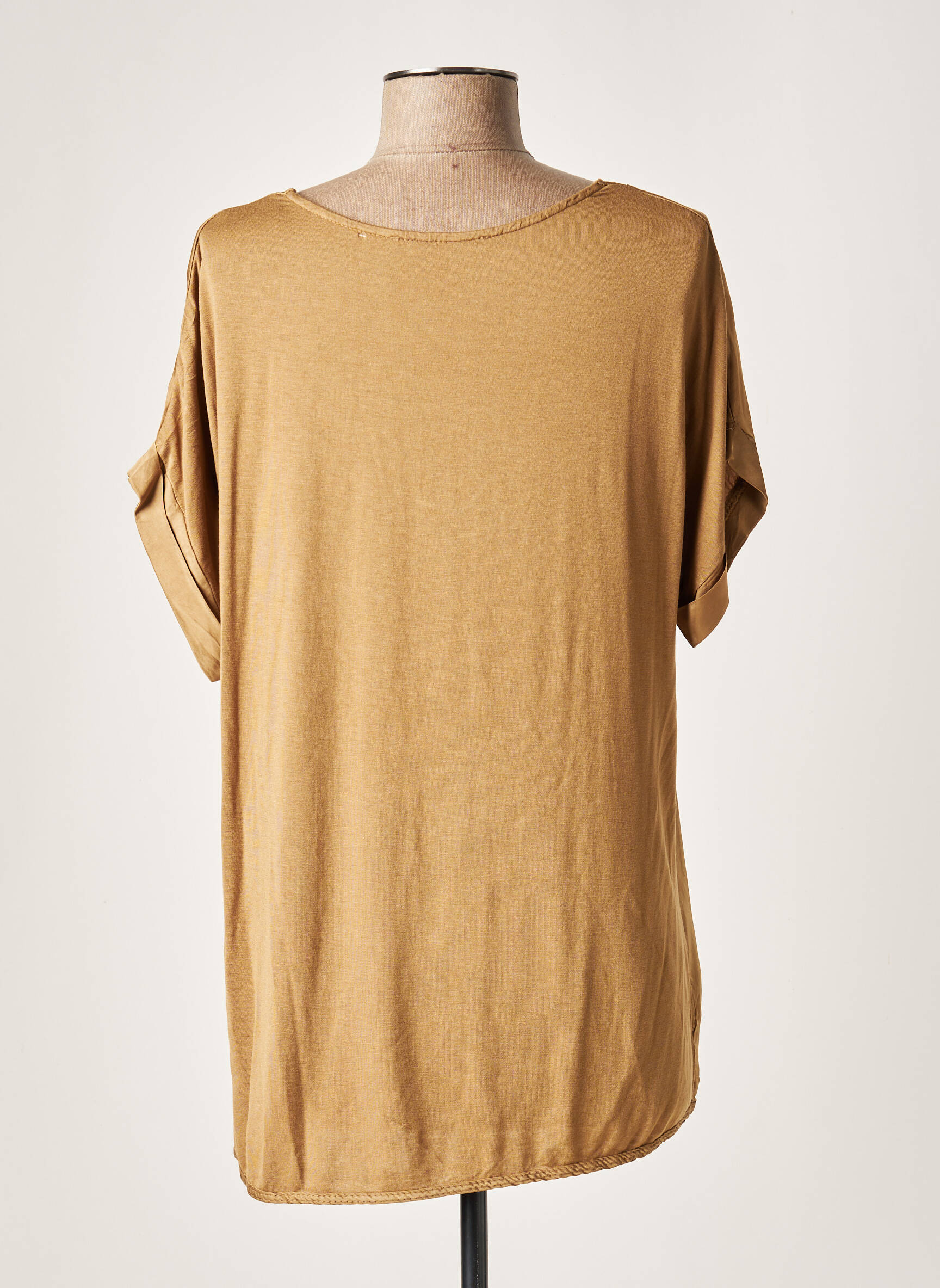 Lauren Vidal Tuniquemanchecourte Femme couleur marron