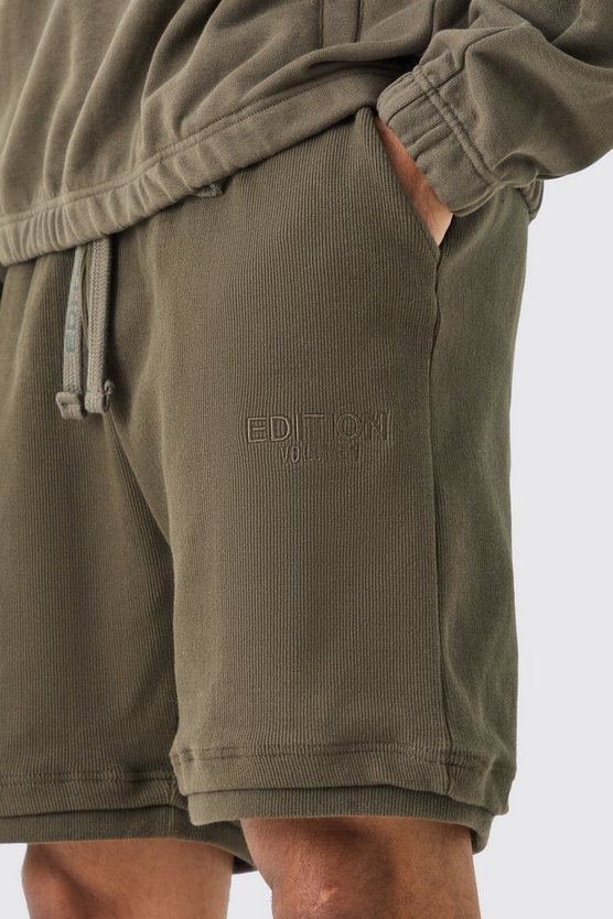 Lockere gerippte Edition Shorts