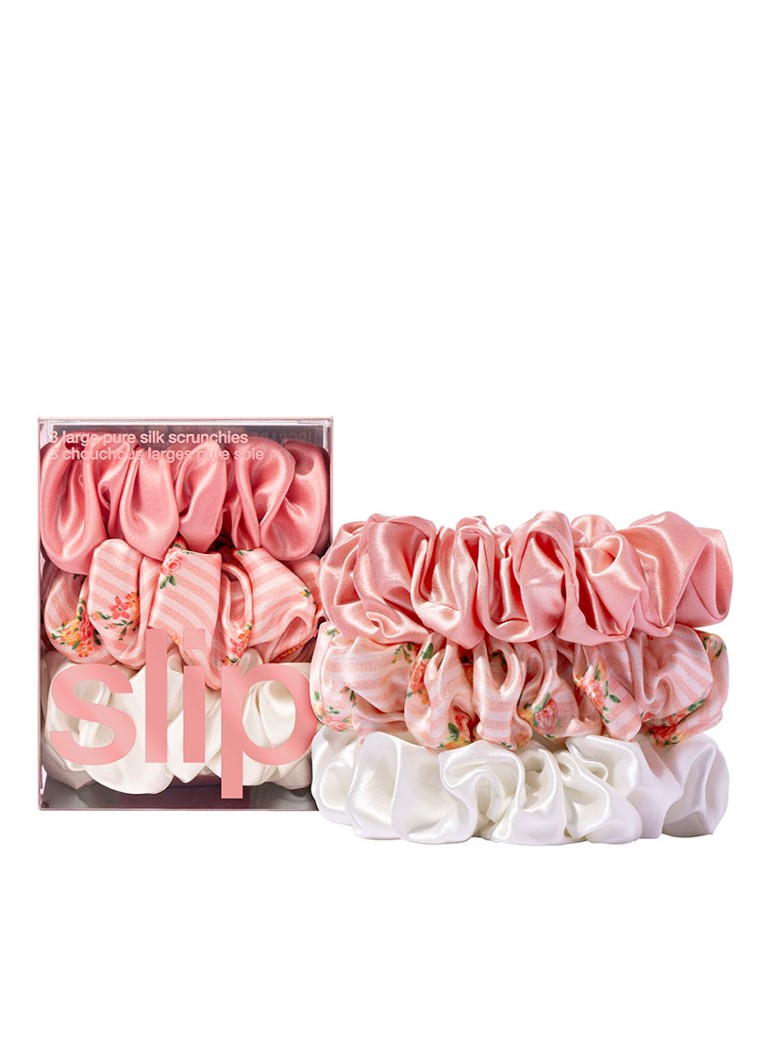 slip Core Pure Silk Large Scrunchies - hair elastic set of 3