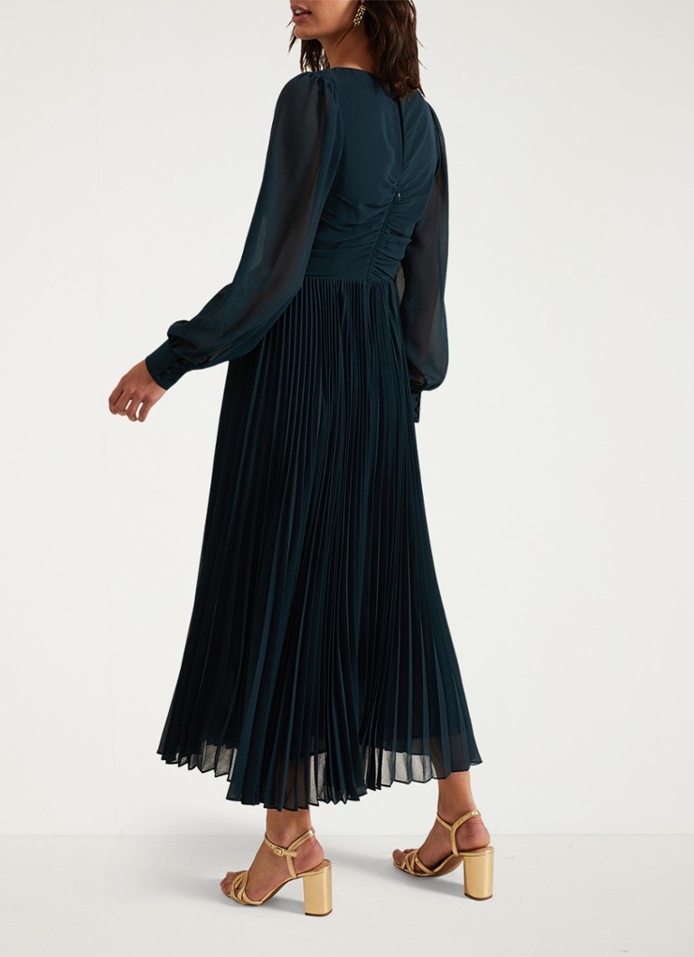 Rochie midi plisată Phase Eight Kindra cu șnur reglabil