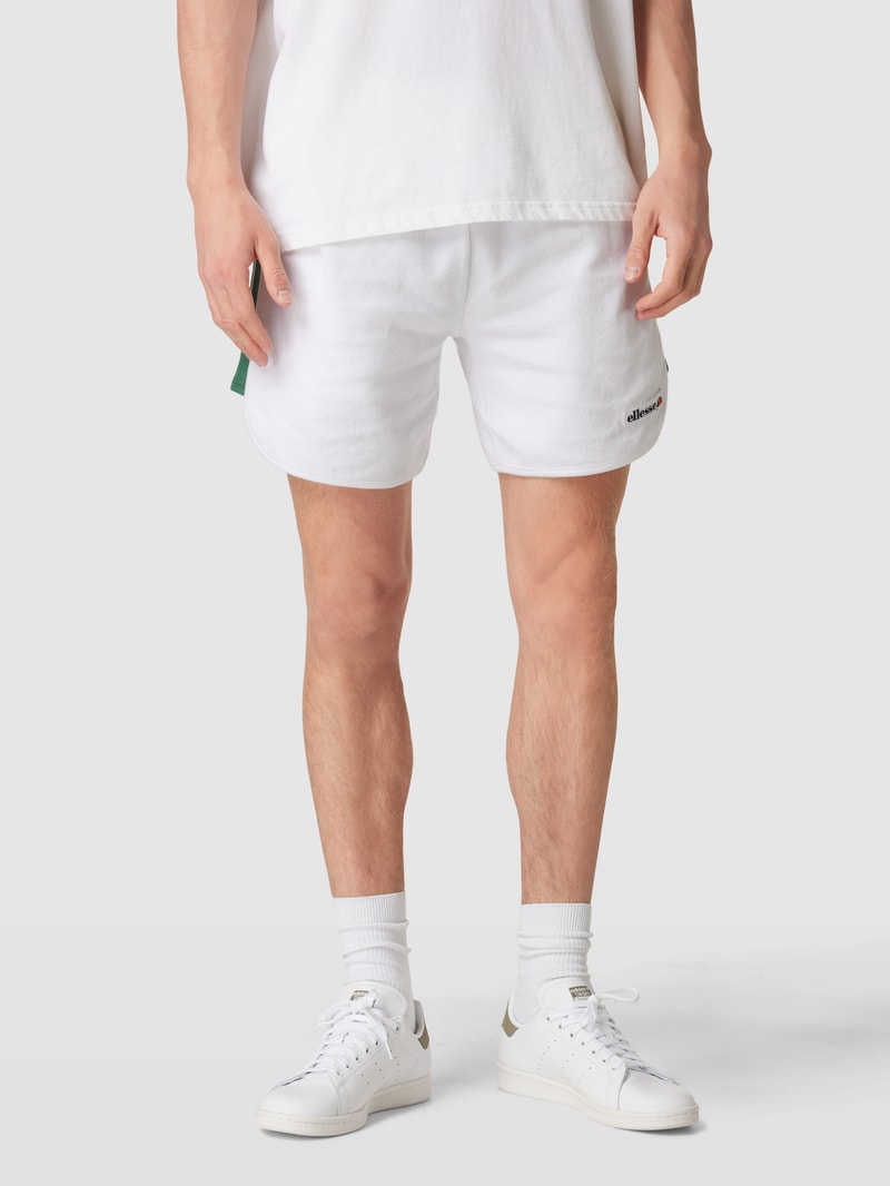 Shorts mit Label-Details Modell 'Siepe' in weiß