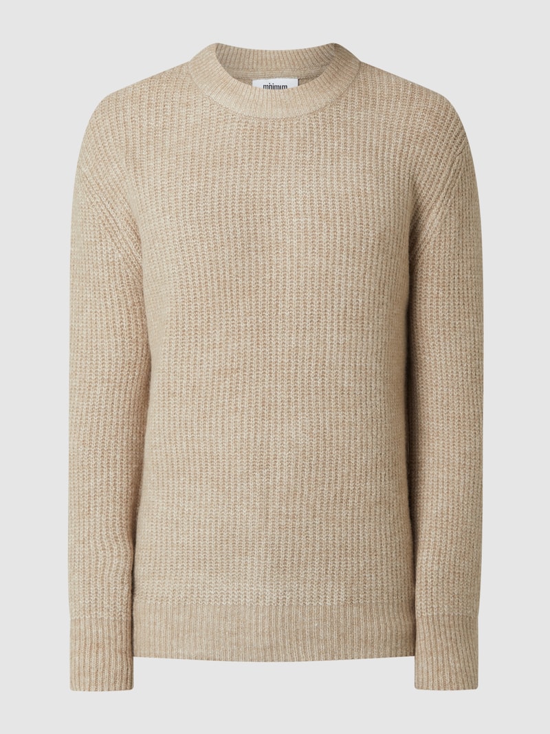 Pullover mit Woll-Anteil Modell 'Unid' in sand
