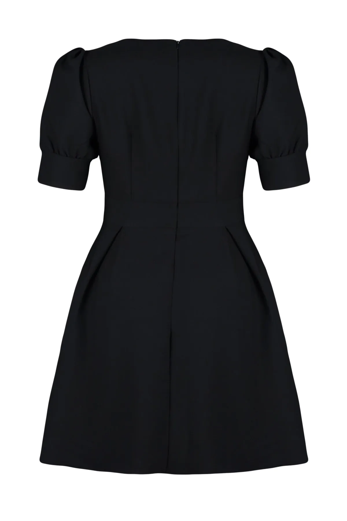 Trendyol Curve  Schwarzes gewebtes Kleid mit zweireihigem Kragen TBBSS22EL2825
