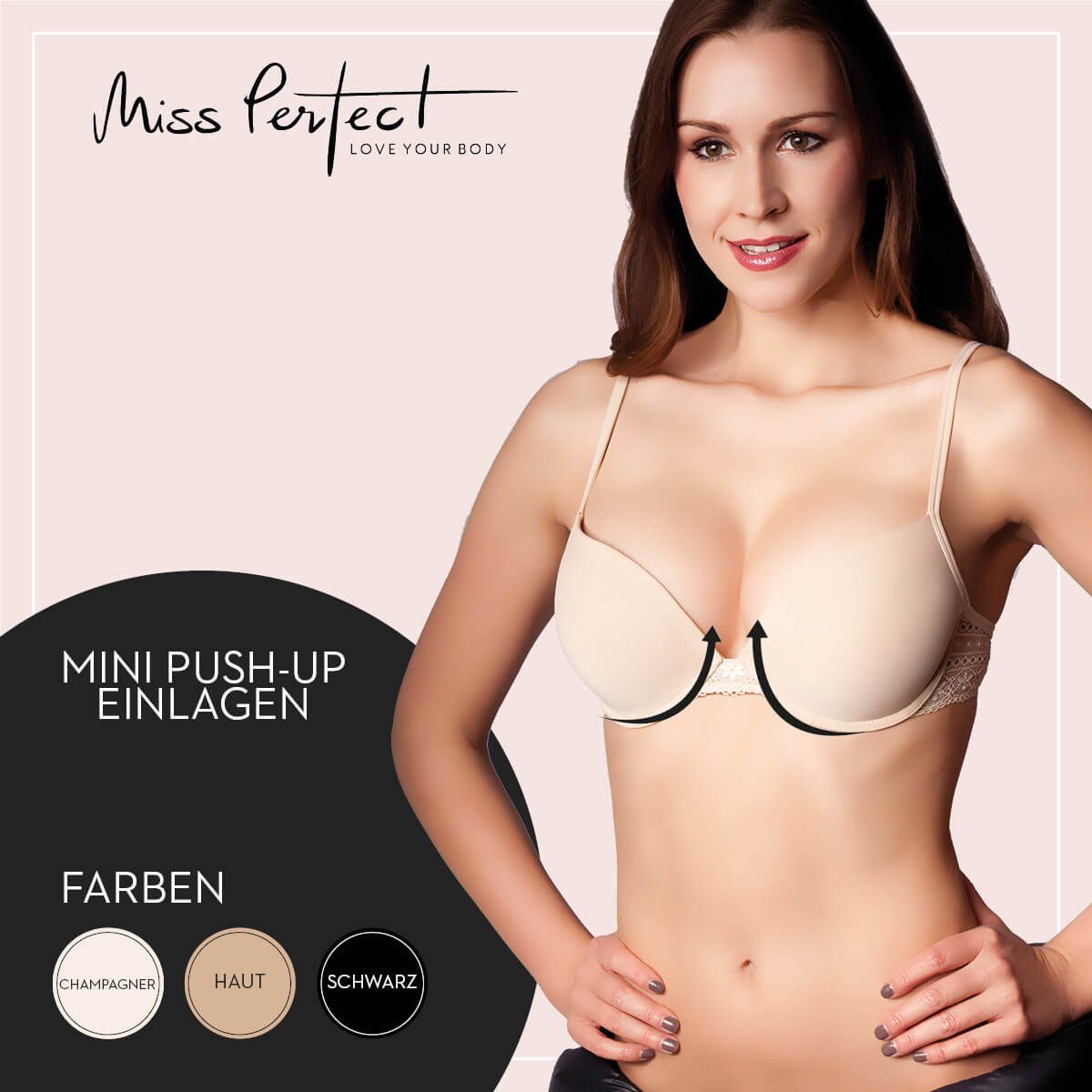 Miss Perfect BH-Einlagen W2G2002021343536425262, Triangle Push-up Schaum BH Einlage mit Wasser-Ölmischung