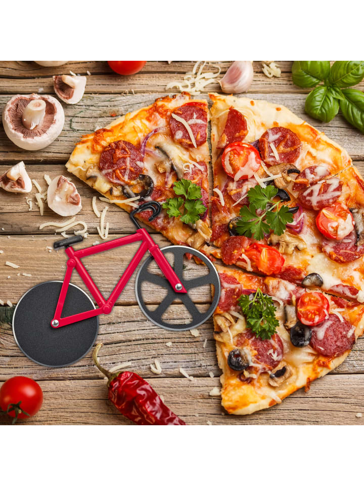 relaxdays Pizzaschneider in Rot günstig kaufen onesize