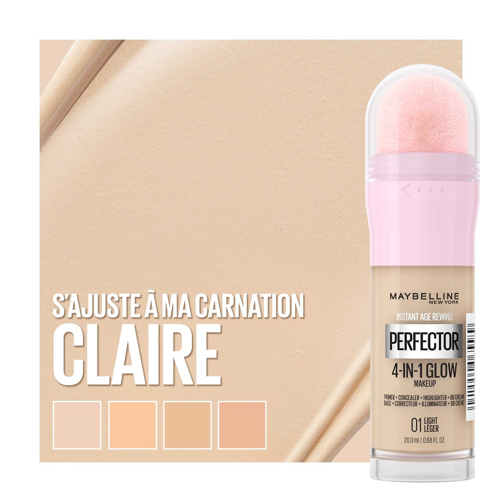 Maybelline New York Maybelline New York Instant Glow Perfector 4-en-1 01 LIGHT Perfecteur de teint illuminateur 4-en-1