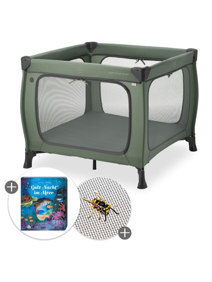 Hauck Reisebett & Laufgitter Sleep N Play SQ Set in gruen günstig kaufen onesize