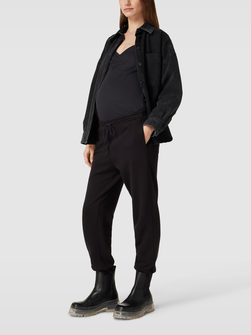 Umstands-Top mit Raffungen Modell 'EMILY' in schwarz