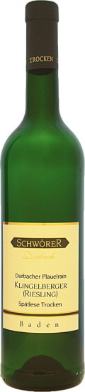 2022 Durbacher Plauelrain Klingelberger Riesling Spätlese trocken - Weinhaus Schwörer