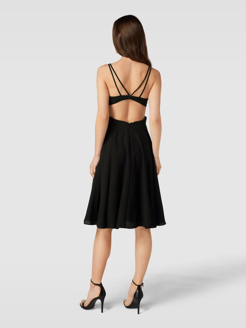 Cocktailkleid mit Cut Out in schwarz