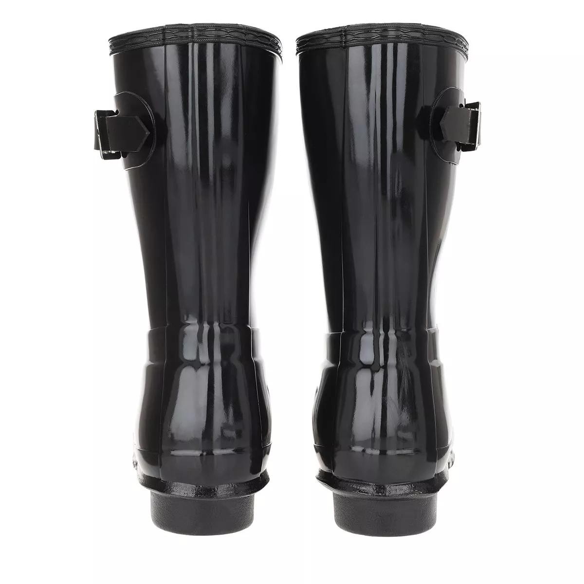 HUNTER Winterstiefel schwarz Original Short Gloss