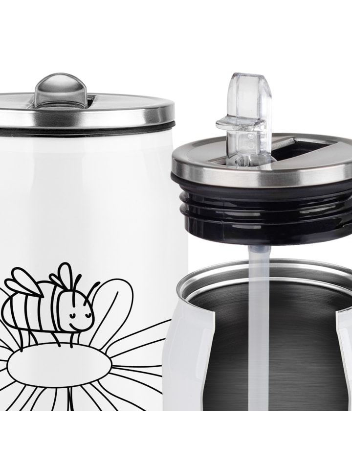 Mr. & Mrs. Panda Getränkedosen Trinkflasche Hummel Blume ohne Sp... in Weiß günstig kaufen onesize