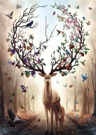 Puzzle 1000 Teile - Magischer Hirsch