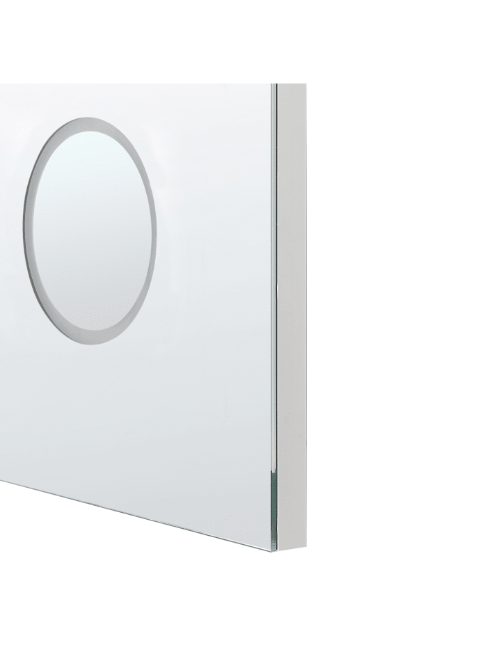 Beliani Badezimmerspiegel MONTARON in Silber - (W) 80 x (H) 60 x (L) 4 cm günstig kaufen onesize