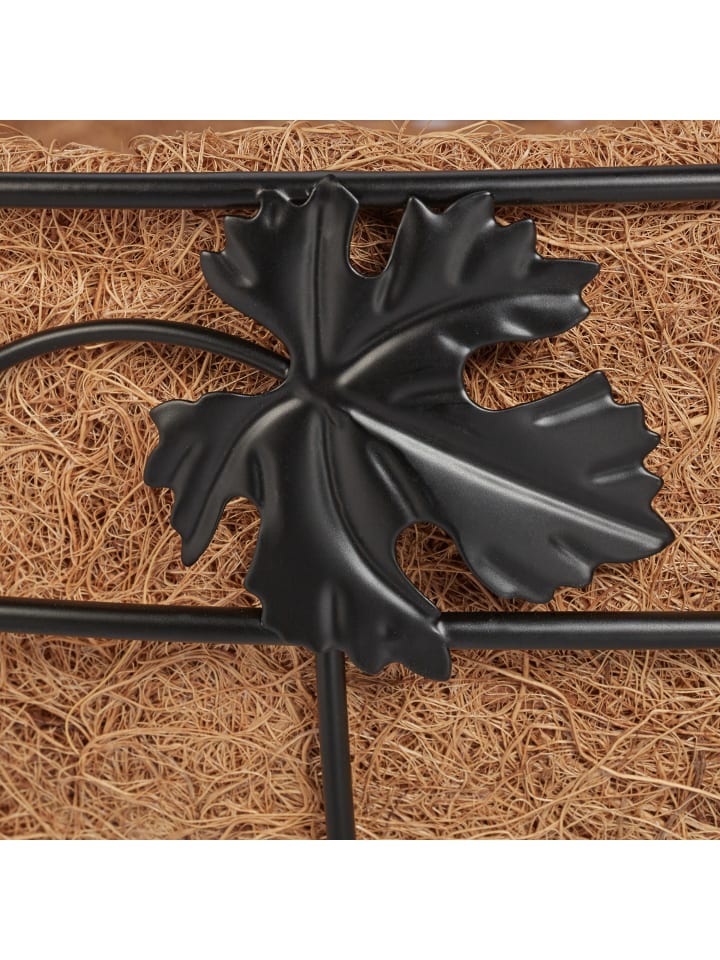 relaxdays 3 x Blumenampel in Braun/ Schwarz - (H)48 x Ø31 cm günstig kaufen onesize