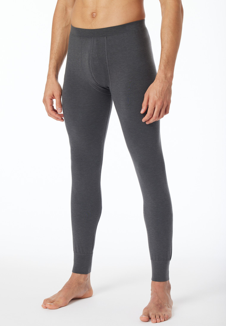Hose lang wärmend dunkelgrau meliert - Casual Warming