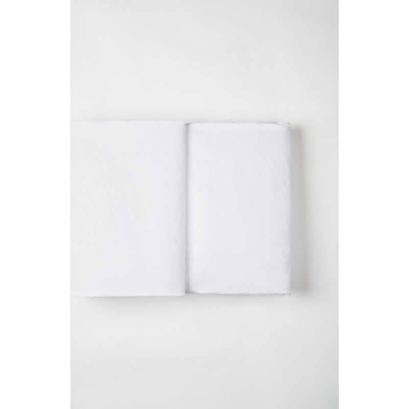 Drap plat 1 personne en Lin et Coton Bio 180 x 290 cm