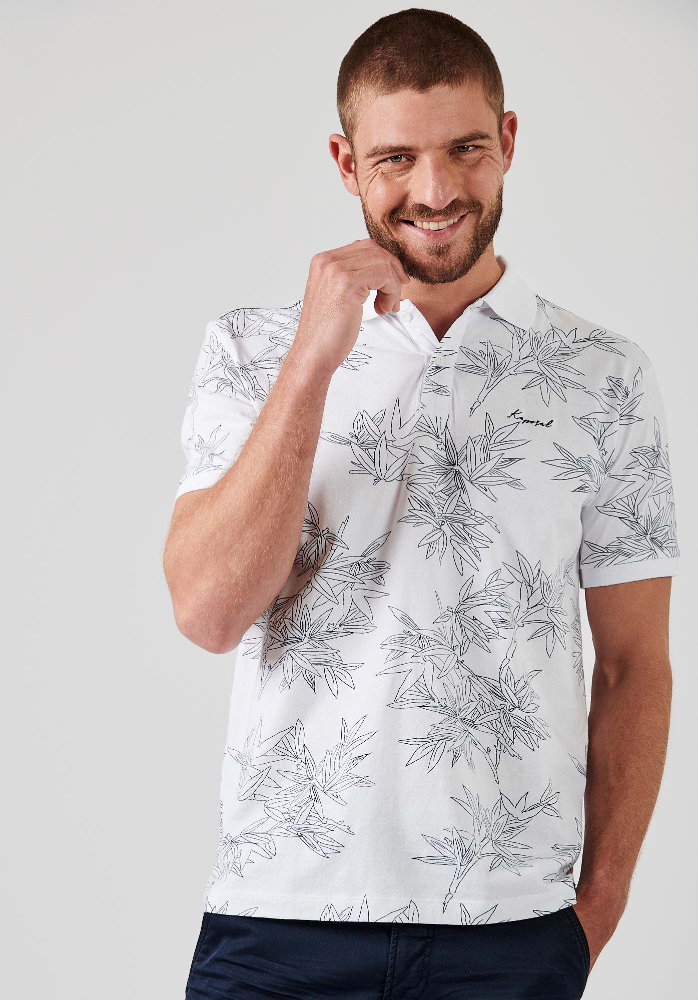NERRY  Polo blanc homme 100% coton