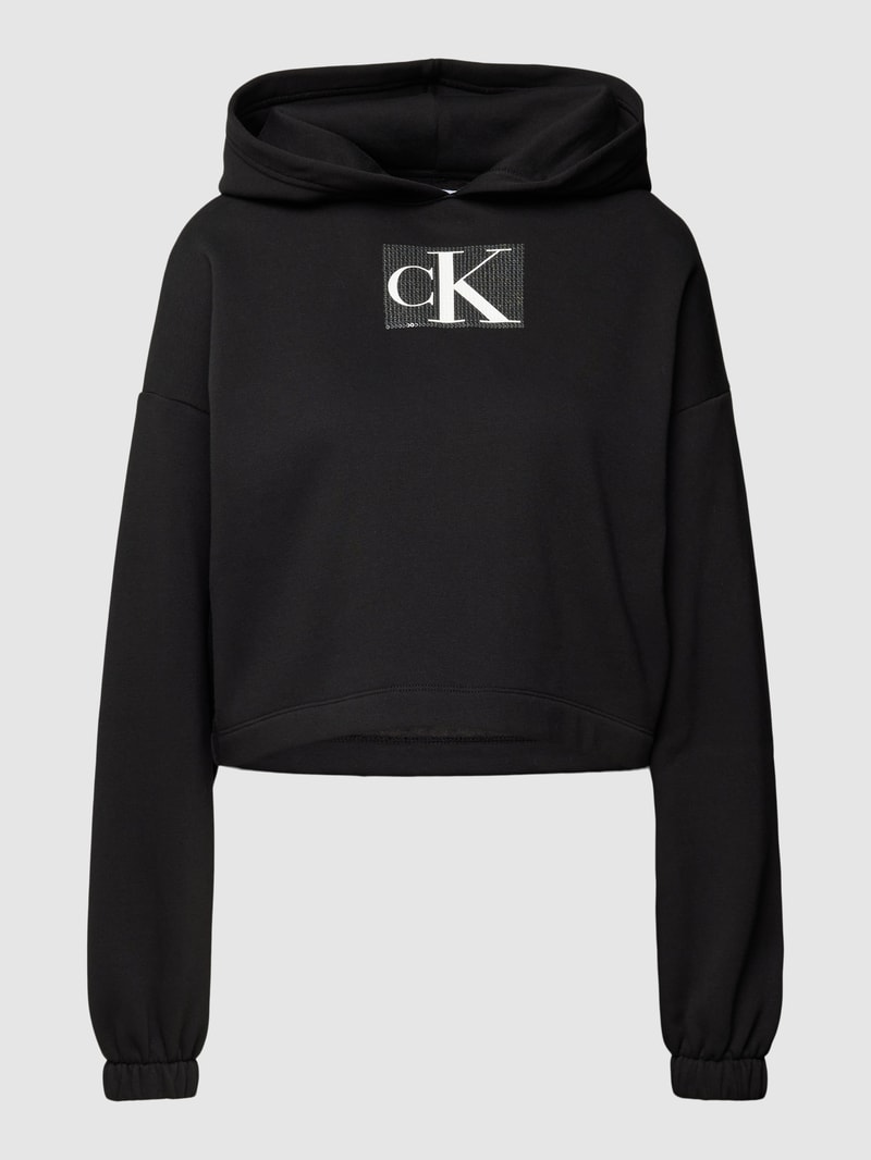 Hoodie mit Paillettenbesatz Modell 'SEQUIN' in black