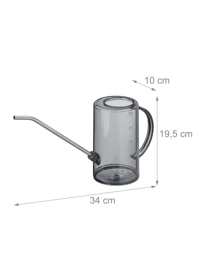 relaxdays 2 x Gießkanne in Grau/ Grün - 1 Liter günstig kaufen onesize