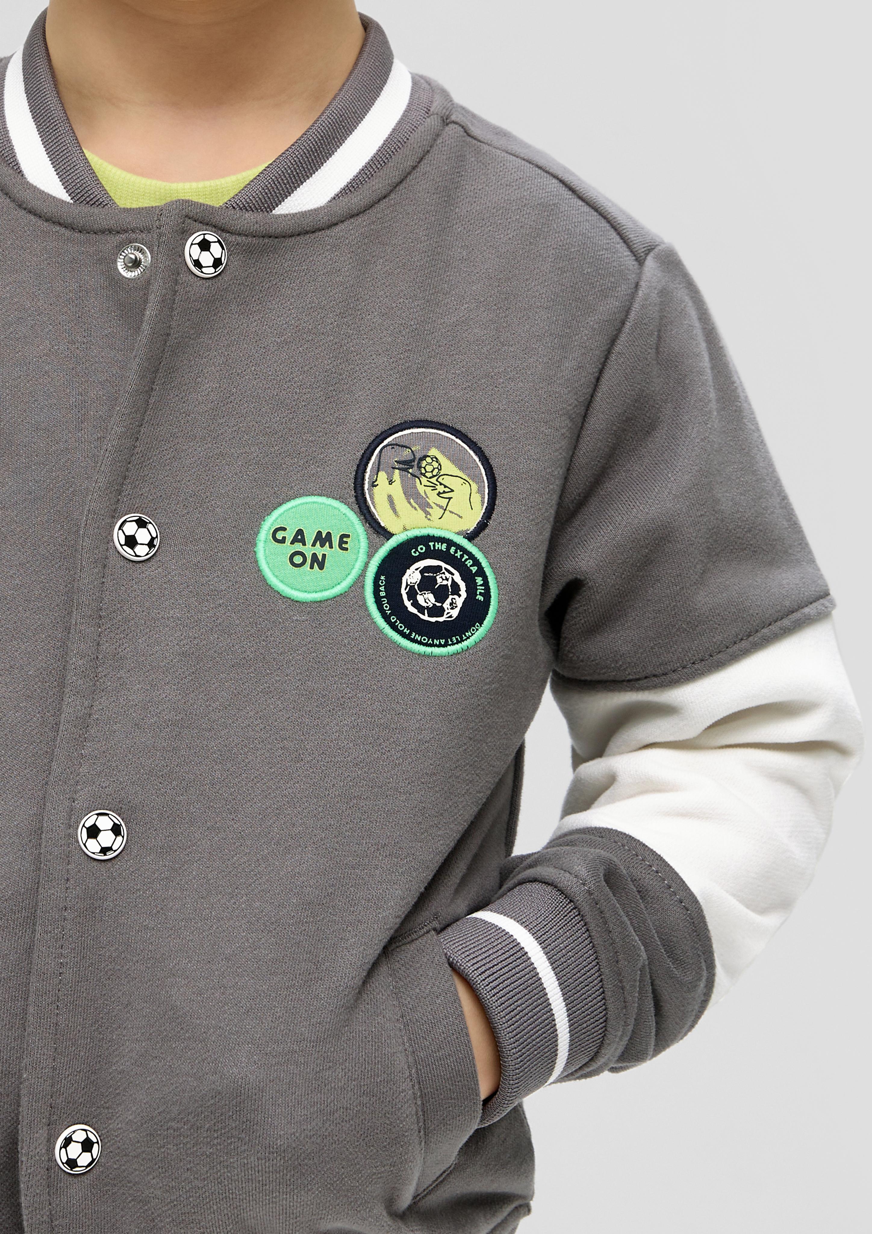 Sweatshirt-Jacke mit Fußball-Knöpfen  2143114-9439