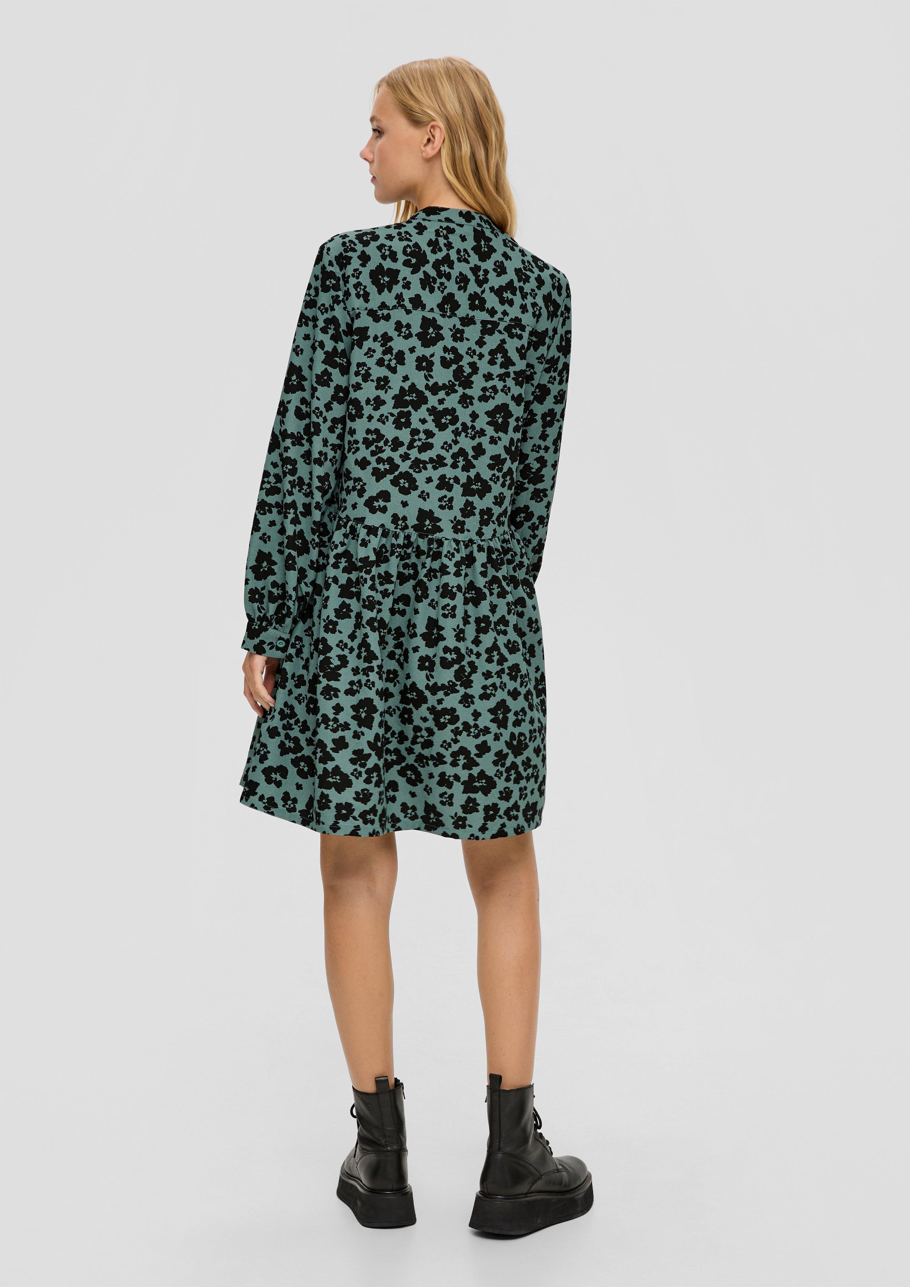 Crêpe-Kleid mit All-over-Print  2140303-65A9
