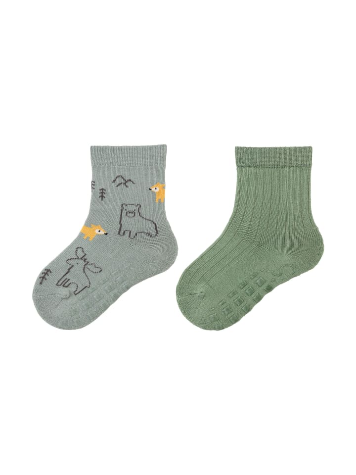 Sterntaler ABS Socken 2er-Pack Waldtiere in sattes grün günstig kaufen