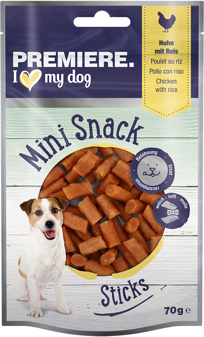 PREMIERE Snacks PREMIERE Mini Sticks Huhn und Reis 70 g