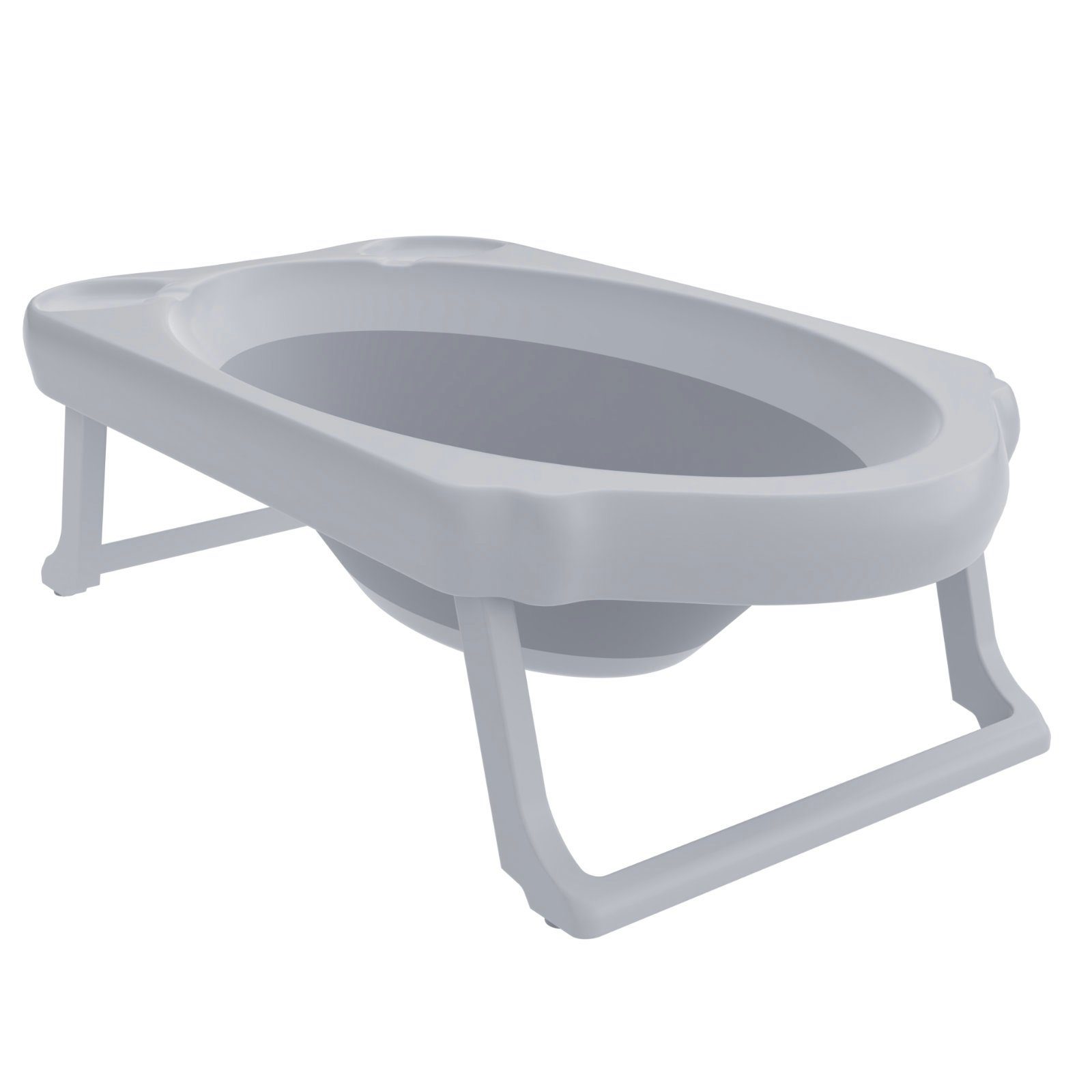 HAGO Badesitz Babybadewanne Babywanne Reisebadewanne klappbar 33L weiß grau anti-rut