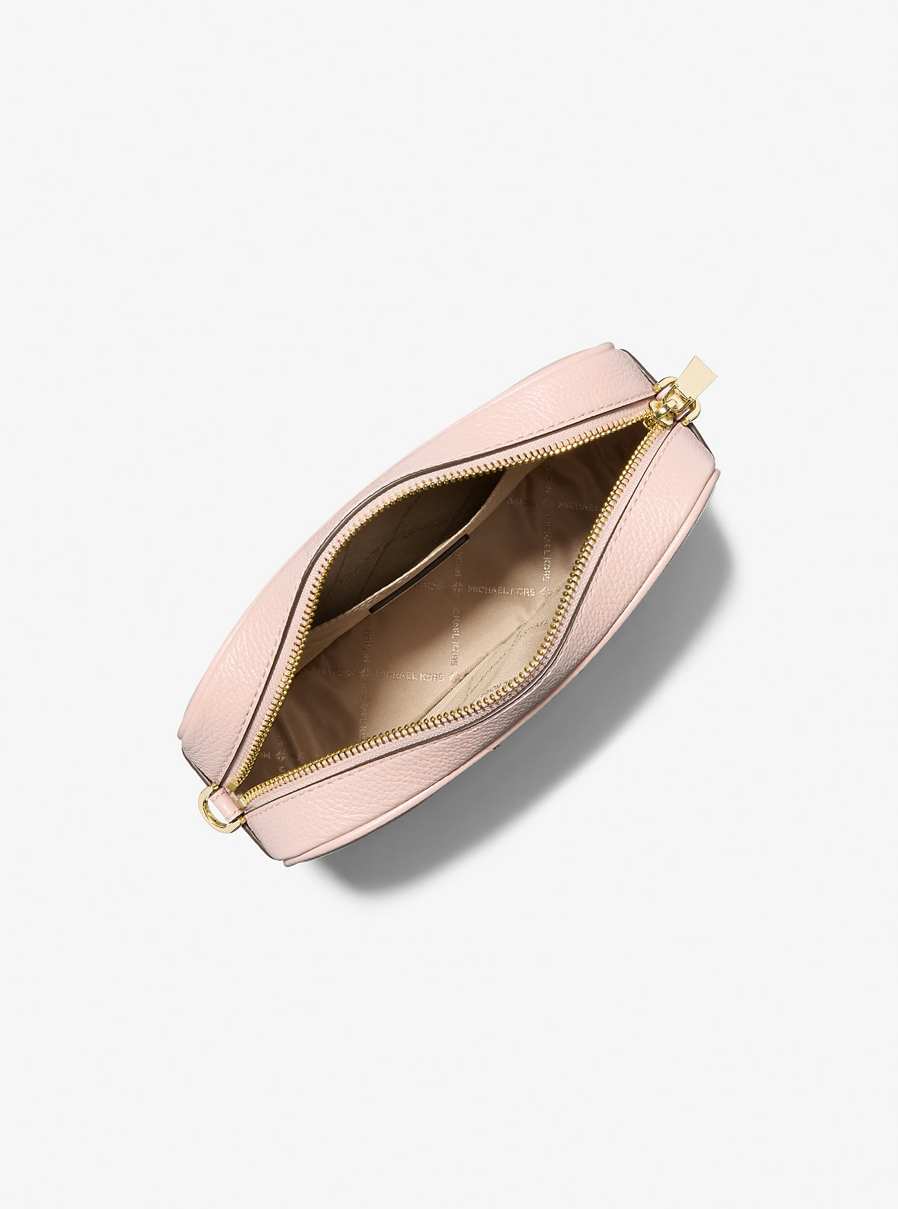 Jet Set Medium Pebbled Leather Skulderveske - MYK ROSA