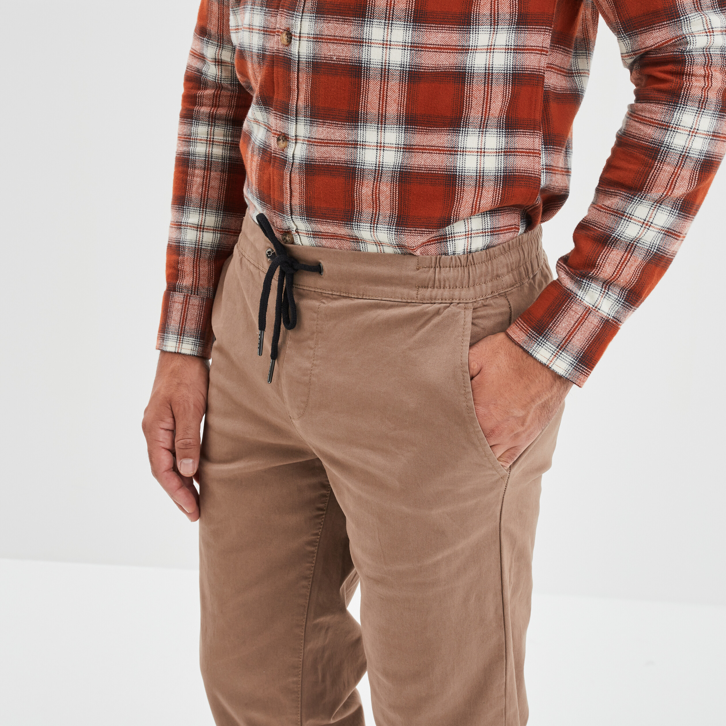 Pantalon jogpant marron homme | La Halle