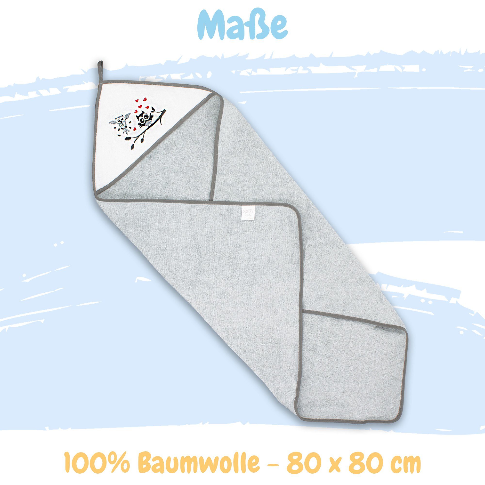 Babykajo Babybadewanne, (Set, 3-tlg), Baby Wanne, Wanneneinsatz, Kapuzenhandtuch