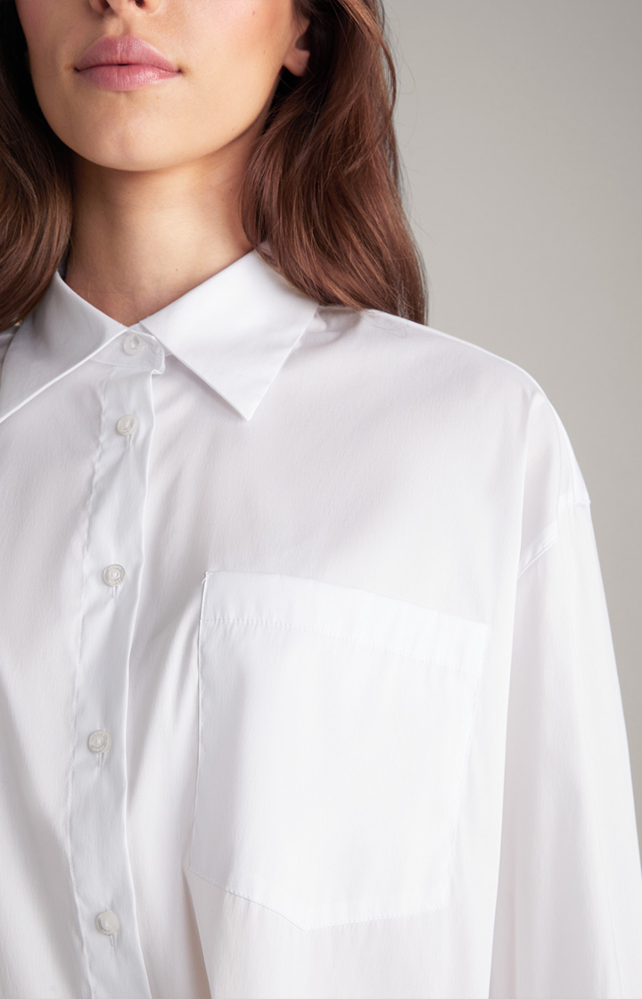 Long-Bluse in Weiß