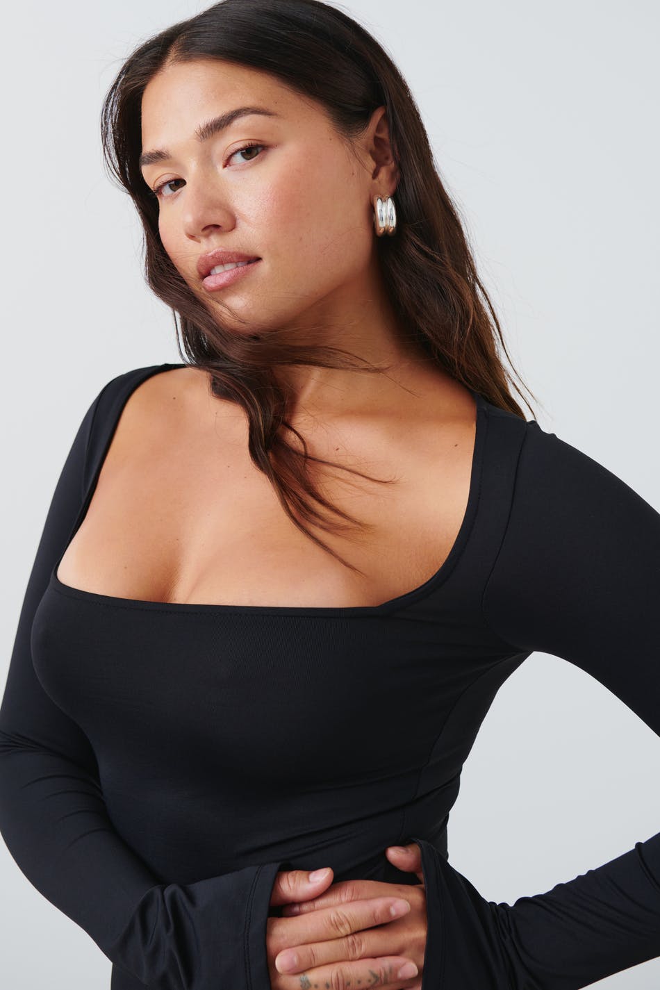 Square neck maxi dress