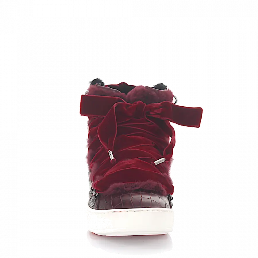 Santoni - Sneaker high 60278 Kalbsleder - rot