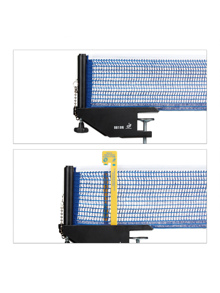 relaxdays Tischtennisnetz in Blau/Schwarz - (B)169,5 x (H)18 cm günstig kaufen onesize