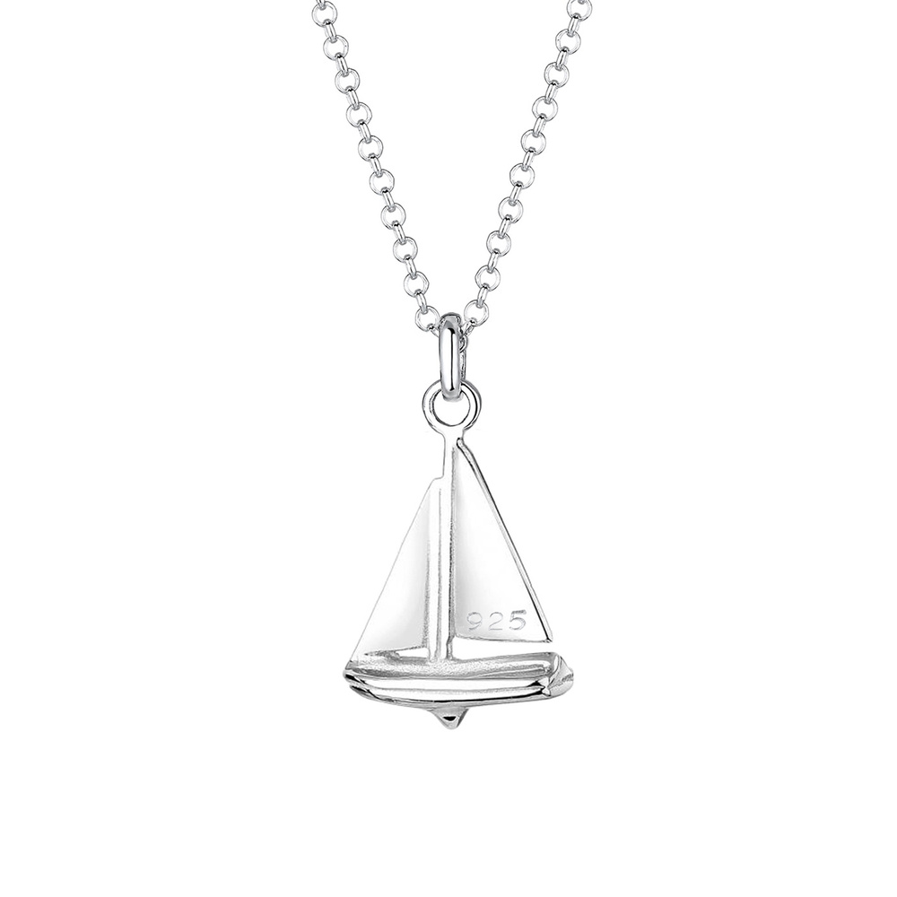 Elli Elli Collier Femmes Pendentif Voilier Maritime en Argent Sterling 925 Bijoux