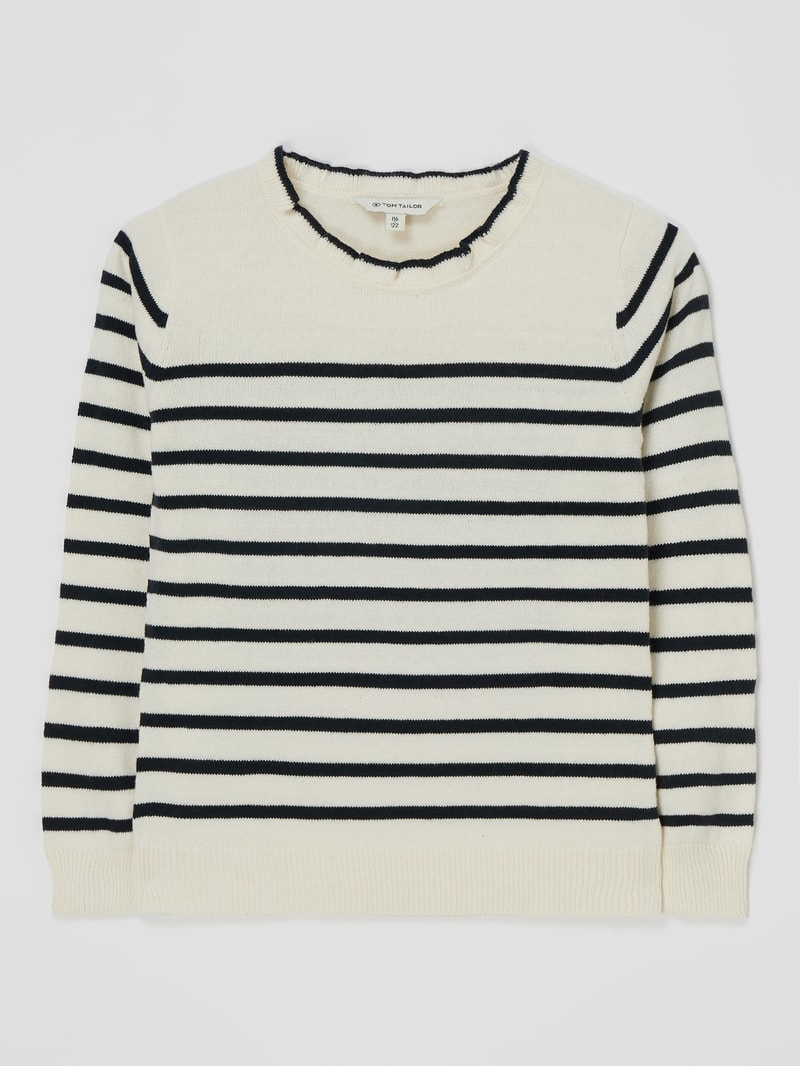 Pullover mit Rüschen in offwhite