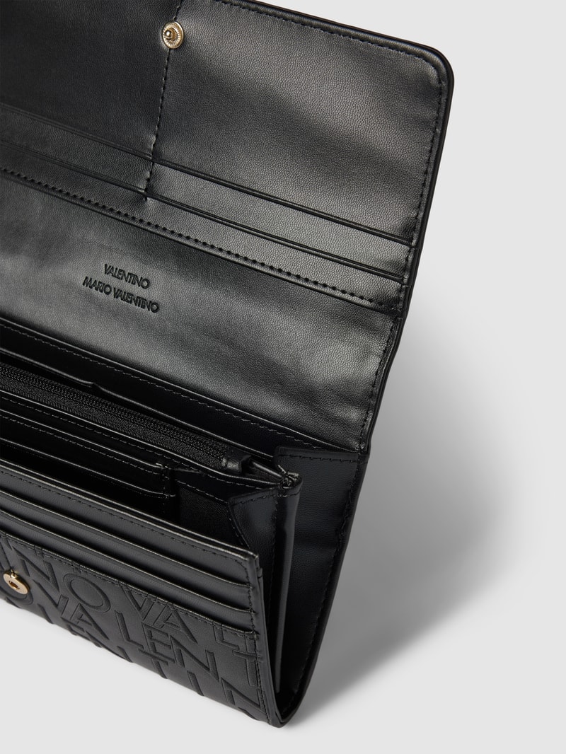 Portemonnaie mit Label-Muster Modell 'RELAX FLAPP' in black
