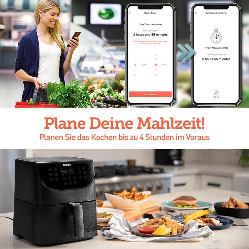 Cosori Heißluftfritteuse Spezial Edition, App-Steuerbar, 5.5L XXL, 1700 W