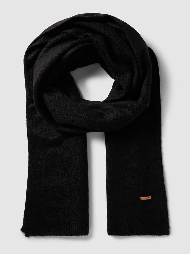Schal mit Label-Detail Modell 'Witzia' in schwarz