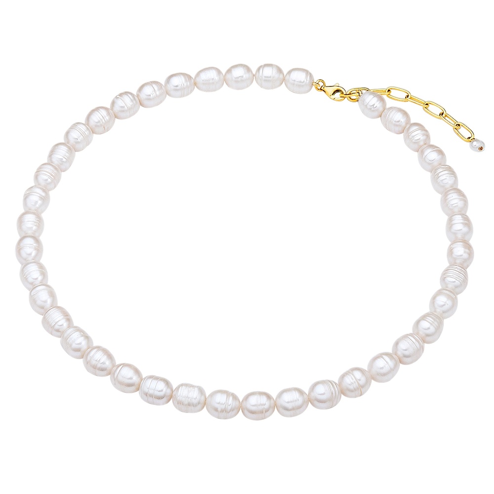 Valero Pearls Collier de perles Perle de culture d'eau douce Perle de culture d'eau douce en Bl collier