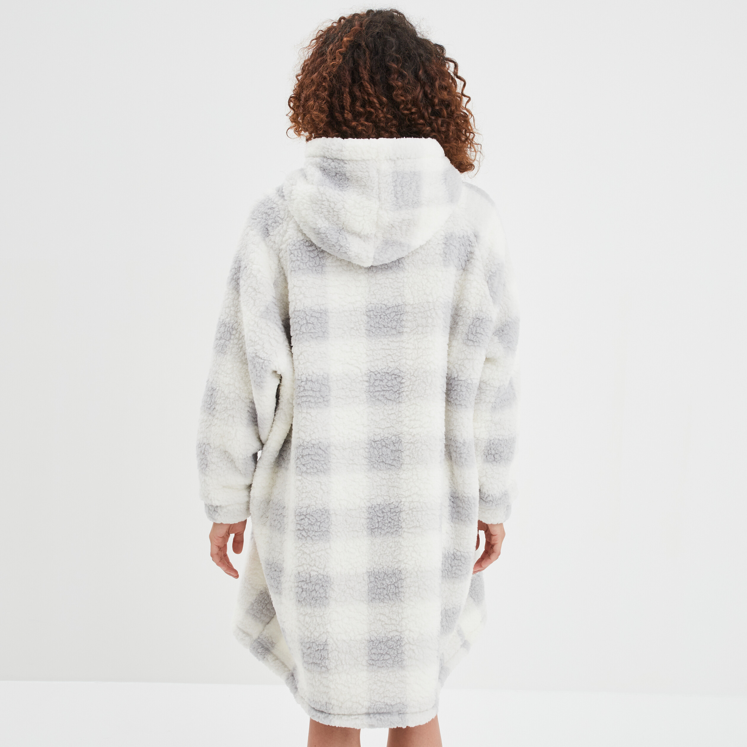 Haut de pyjama sweat long pilou ecru femme | La Halle