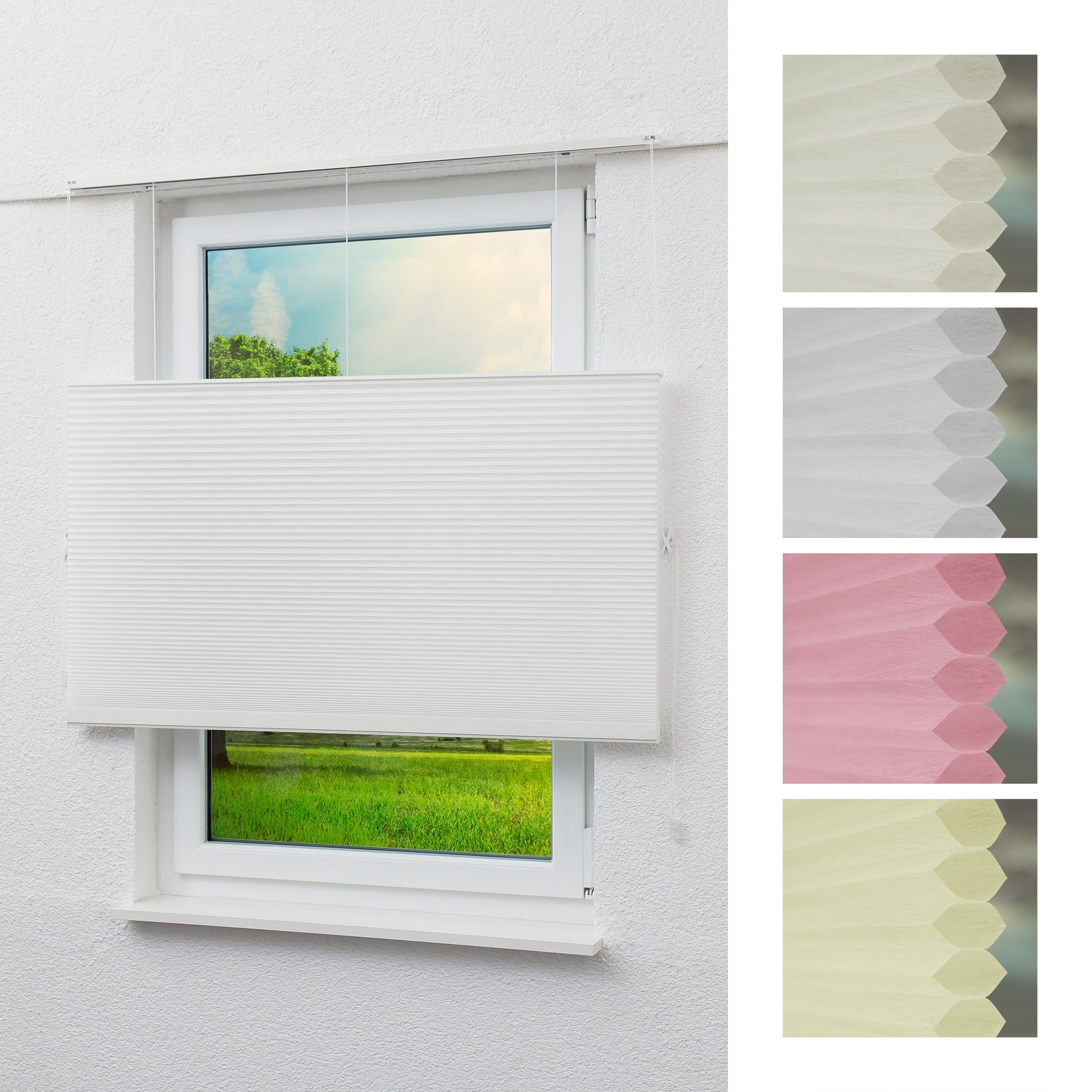 Plissee waben up&down, LYSEL®, blickdicht, HxB 130x40cm