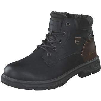 Tom Tailor Schnür Boots in schwarz