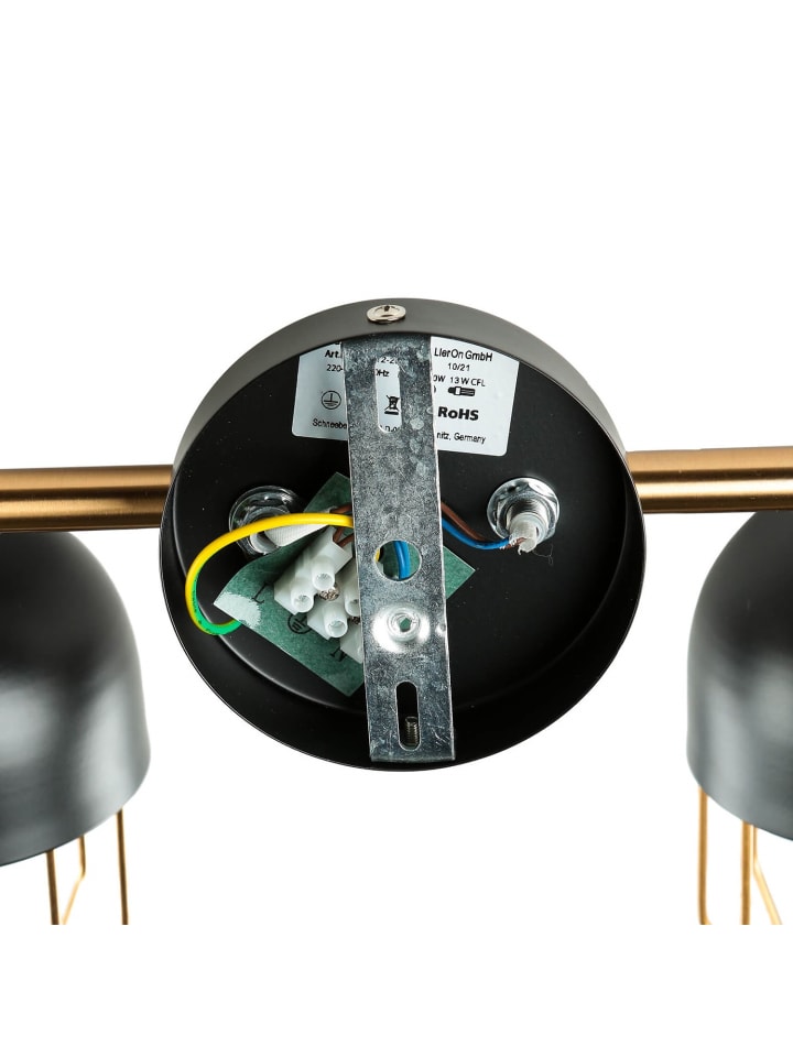 Licht-Erlebnisse Wandlampe in Schwarz Gold günstig kaufen onesize