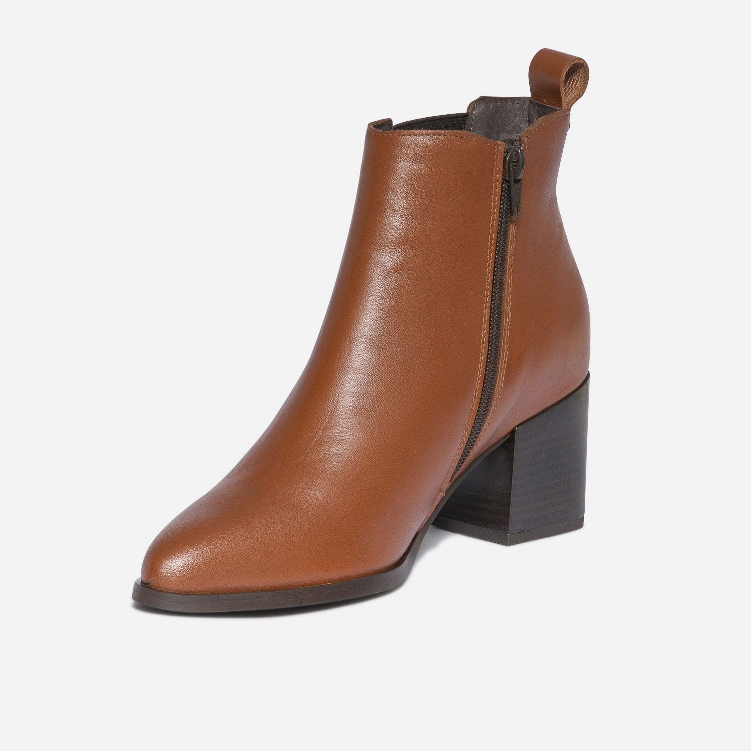 Boots TEXTO cognac éco-conçu en cuir