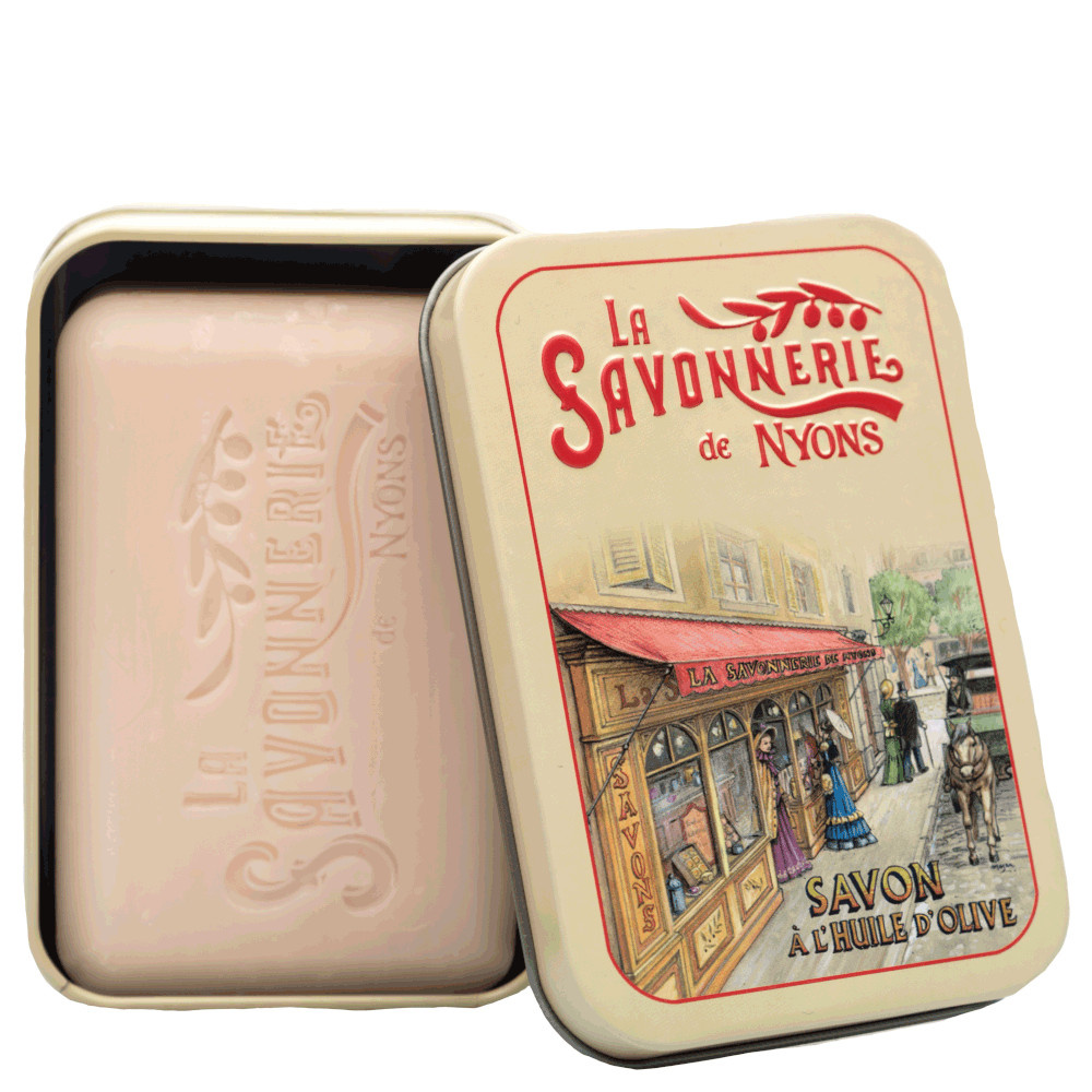 La savonnerie de nyons Savon 200g Fleur de Coton et Boîte Métal Boutique Savon